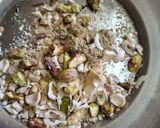 A picture of step 2 of Stuffed litchi with petha and dry fruits.