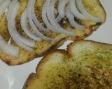 A picture of step 3 of Sig's Goats Brie, Egg and Tomato griddle Sandwich.