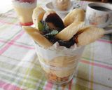 A picture of step 12 of Mini Chocolate Parfait with Strawberries and Bananas.