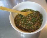 A picture of step 6 of Green Pepper & Ground Meat Rice Topping.