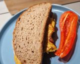 Vegán omlett, cukkinis-paradicsomos recept fázis 4 fotója
