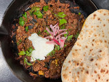 Baked harissa lamb mince stew