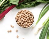 A picture of step 4 of Caper-Walnut Quinoa with Sautéed Swiss Chard, Chickpeas and Scallions.