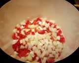 A picture of step 1 of Rainbow beans over rice.