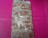 A picture of step 4 of Layered Pork "Steak" with Cheese using Thinly Sliced Pork Offcuts.