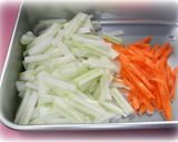 A picture of step 1 of Hot and Sour Soup with Cabbage Stalks.
