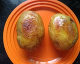 A picture of step 2 of Jacket potato.