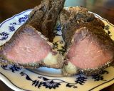 A picture of step 3 of California Farm Dried Meat Wrapped Melon Tapas.