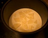 A picture of step 2 of White Chocolate Daifuku with Walnuts and Kinako.