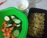 A picture of step 2 of Oven baked pasta and vegetables#bakingclassy#baked dishes.