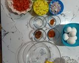 A picture of step 1 of Memon's Fusion Omelette.