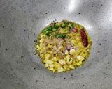 A picture of step 2 of Laal Saag/ Chaulai Saag(Red Amaranth).