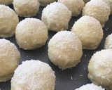 A picture of step 6 of Chocolate covered burfee balls.