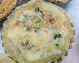 Foto langkah ke 9 dari resep Spinach quiche with smoke beef.