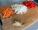 Foto del paso 2 de la receta Spaghetti de calabacín con gambas estilo asiático