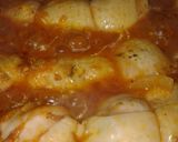 Foto del paso 5 de la receta: Pata muslo deshuesada rellena con salsa y arroz