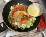 A picture of step 4 of Japanese Squid Okonomiyaki Pancake.