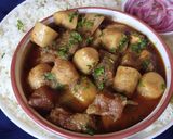 A picture of step 7 of Arvi Gosht.