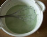 A picture of step 2 of Matcha Milk Pudding Made with Gelatin.