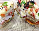 A picture of step 8 of Pizza burger.