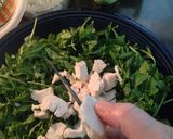 A picture of step 2 of Summer Arugula tossed with Chicken, Goat Cheese, & Apple.