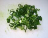 A picture of step 3 of Negi-Toro (Scallions and Fatty Tuna) Sushi Rolls.
