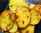 A picture of step 1 of Potatoes pepper fry.