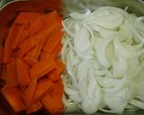 A picture of step 1 of Pork Fillets with Vegetable Sauce.