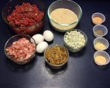 A picture of step 2 of Bleu Cheese and Onion Stuffed Meatloaf.