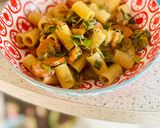 Une image de l'étape 4 de Rigatoni, Crevettes et Mascarpone.