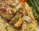 A picture of step 4 of Grilled Chicken and Vegetable Orzo Fiesta.
