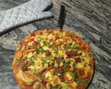 A picture of step 10 of Cheesy chicken pizza.