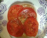 A picture of step 2 of Tomato sandwich.