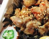 A picture of step 4 of Okra Natto.