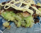 A picture of step 9 of Okonomiyaki with Lots of Cabbage.