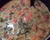 A picture of step 7 of Andouille Kale Stew with Dirty Rice.