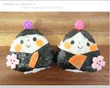 A picture of step 4 of Hina Doll Rice Balls for Hinamatsuri.