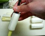 A picture of step 1 of Enoki Mushrooms Wrapped with Sliced Pork Belly.