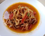 Foto langkah ke 5 dari resep Cumi Pedas Asam Manis.