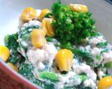 A picture of step 5 of Easy Shira-ae (Spinach with Mashed Tofu).