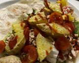 A picture of step 6 of Loaded Piadina 🫓🍗🥑🍅🥗🥔.