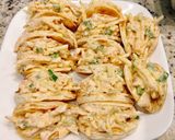 Hình bước làm 3 của món Snack - món ăn vặt từ vỏ bánh pizza