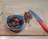 A picture of step 1 of Choco dates energy coins.