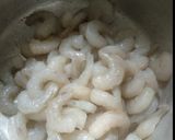 A picture of step 1 of Prawns in Coconut milk.