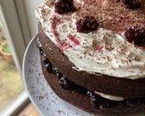 A picture of step 9 of Black Forest cake.