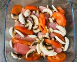 Foto del paso 3 de la receta: Pavo al horno con crema de avena y champiñones