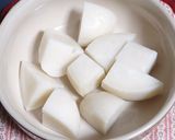 A picture of step 2 of Japanese Mochi Rice Cake Gratin.