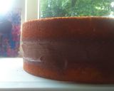 A picture of step 3 of Minion cake.