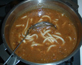 A picture of step 3 of Curry Udon.