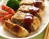 A picture of step 6 of Pan Fried Ground Meat Cutlet Stuffed In Fried Tofu Skin.
